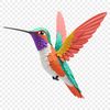 Colorful Hummingbird Perched on a Branch A close-up image of a hummingbird perched on a branch.