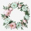 Beautiful Floral Decoration PNG Image A floral wreath made with colorful flowers and foliage elements in high resolution PNG format.