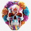 Transparent Skull Icon A transparent skull icon with a clear background, suitable for sublimation printing or DIY projects.