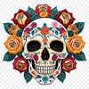 Skull Illustration with Clear Background A transparent PNG image of a skull with a clear background.
