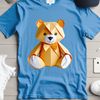 Colorful Cartoon Teddy Bear Illustration A large and detailed PNG image of a cartoon teddy bear suitable for commercial use in web design, print, or DIY projects.