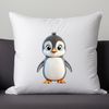 Adorable Penguin Standing on Rock A small, adorable penguin standing on a rock or ice, suitable for commercial and personal use in print projects.