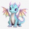 A large, transparent PNG image of a mythical dragon on a clear background.