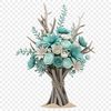 Large bouquet of flowers with clear transparent background, suitable for high-resolution printing and sublimation use.