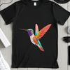Beautiful Hummingbirds Clip Art Design A detailed illustration of a hummingbird in flight, featuring vibrant colors and clear lines.