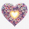 Heart graphic in transparent format, ideal for digital design projects.