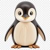 A small penguin chick standing on a rocky outcropping, looking directly at the viewer.