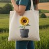 Bright Blooming Sunflower Graphic Design A bright yellow sunflower with dark center in a clear background, ideal for sublimation and printing.