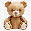 A transparent high-resolution teddy bear illustration suitable for commercial use in various design projects.