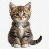 High-Res Domestic Cat Portrait A high-resolution image of a playful domestic cat in a clear background, suitable for sublimation printing.