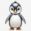 A close-up photograph of a baby penguin perched on a rocky outcrop.
