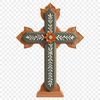 Clear Cross Icon in High Resolution A high-resolution PNG image of a clear-cut crucifix with a transparent background.