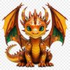 A detailed, clear graphic of a dragon in a large size, suitable for sublimation printing or web design use.