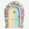 Delicate Doorway Design A small, ornate doorway with a delicate handle and subtle patterns, suitable for personal or commercial use.