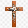 A transparent PNG image of a simple crucifix on a clear background.