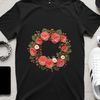 Colorful Wreath Design for Personal Use A floral wreath made with various flowers in a circular shape.