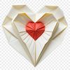 Heart Symbol with Clear Background A high-resolution transparent PNG heart symbol on a clear background.