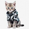 Whisker Wonderland PNG Image A high-resolution transparent image of a small domestic cat with a clear background.
