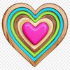 Transparent Love Heart Image for Designs A transparent PNG heart symbol with a clear background, suitable for commercial or personal use in various designs.