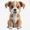 Adorable Dog in High Definition High-resolution illustration of a playful dog in a simple composition.