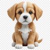 Cute Transparent Canine Companion A high-resolution, transparent image of a cute puppy with a clear background.