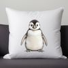 Cute Bird in Clear Background PNG Image Baby penguin standing on ice with clear background.