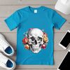 Boho Skull Graphic A transparent skull graphic with a clear background, suitable for sublimation printing.