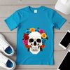 Skull Graphic Design A transparent skull graphic with a clear background, ideal for sublimation printing or as clipart in designs.