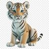 A close-up image of a majestic adult tiger with vibrant orange and black stripes, suitable for high-resolution printing.