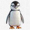 Transparent Bird Clipart PNG Image A small, adorable penguin chick standing on a white background, suitable for commercial or personal use as a clipart.