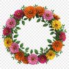 HD Wreath PNG File for Printing A floral wreath made from various flowers and foliage.