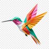 Vibrant Hummingbird Perched on Branch A high-resolution PNG image of a colorful hummingbird perched on a branch.