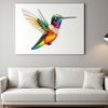 Hummingbird Silhouette in Motion A close-up image of a hummingbird's head and body in flight, with a transparent background.