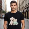 A playful puppy kitten hybrid animal in a transparent background, suitable for commercial or personal use.