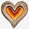 Clear Background Heart PNG Design A transparent heart graphic with a clear background for commercial or personal use.