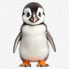 Chubby Little Penguin A baby penguin standing on a clear background.