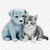 A high-resolution PNG image featuring a playful dog and cat combination for commercial or personal use.
