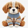 A large, transparent PNG image of a playful dog in a simple design, suitable for personal or commercial use.