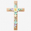 A high-resolution transparent PNG image of a traditional Christian crucifix with a clear background.