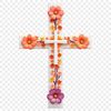 High-resolution transparent PNG image of a simple crucifix with a clear background.