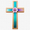 Simple Transparent Crucifix Symbol A simple crucifix with a clear background, suitable for various designs.