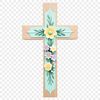 A close-up image of a high-resolution transparent crucifix with a clear background.