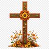 Beautiful Religious Cross Icon PNG A transparent PNG cross with a clear background.