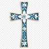 Beautiful Christian Emblem A simple transparent image of a Crucifix on a clear background for creative projects.