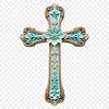 A high-resolution transparent image of a crucifix on a clear background.