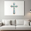 A high-resolution transparent PNG image of a crucifix with a clear background.