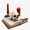 A transparent PNG image of a skull with a clear background for commercial or personal use.