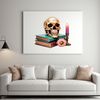 High-resolution illustration of a skull in a simple composition, ideal for digital use and print projects.