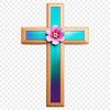 Transparent Christian Symbol A simple transparent PNG image of a cross with ornate details in the center.