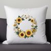 Free Floral Wreath PNG Image A large PNG image of a transparent sunflower wreath design, ideal for print projects or web design applications.